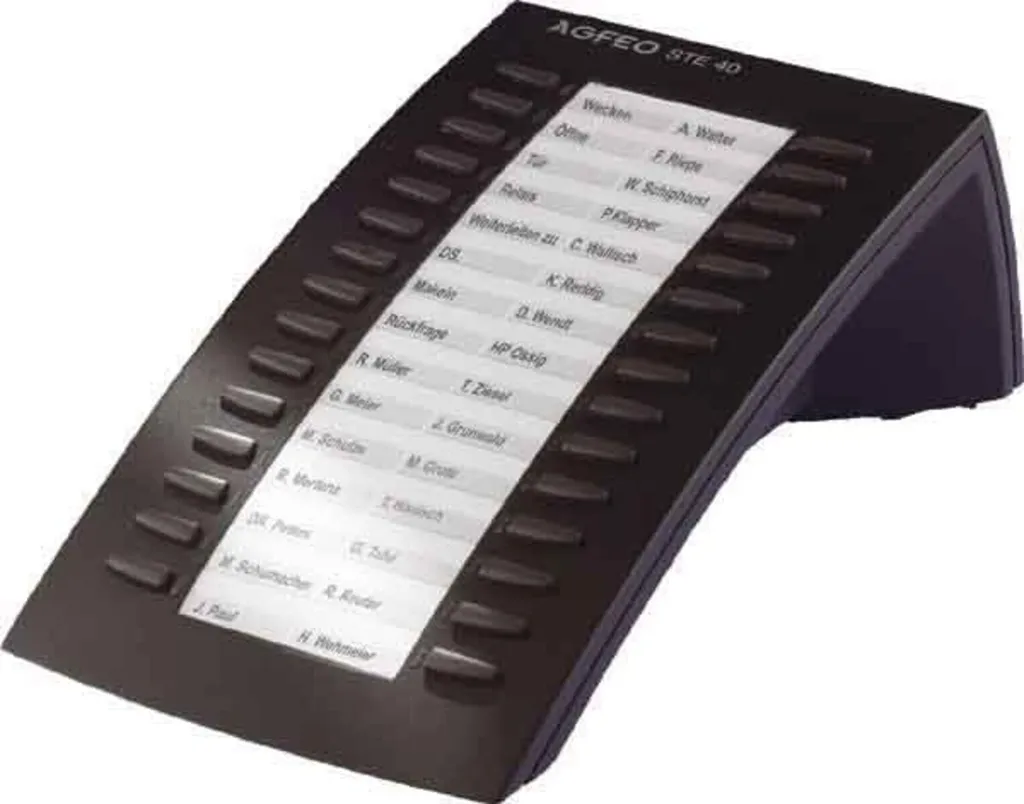 Module de fonction AGFEO STE40 noir avec touches programmables LED