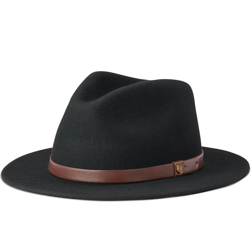 Cappello Brixton Messer Nero Fedora | Perfetto per Viaggi e Avventure