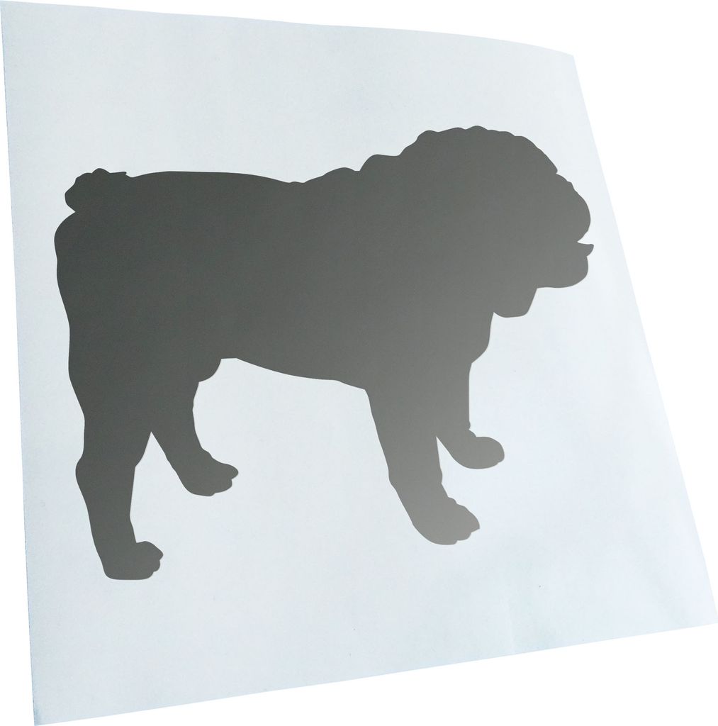 Kiwistar - Autoaufkleber - Englische Bulldogge Hunderasse Heckscheibenaufkleber - Aufkleber für Auto Kfz Fahrrad, LKW, Truck Mofa