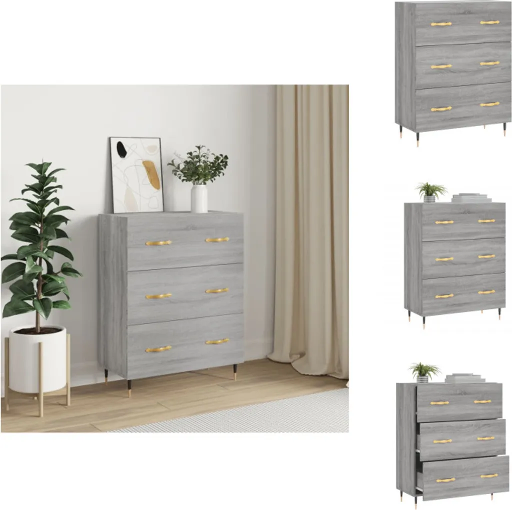 Credenza Grigio Sonoma 69,5x34x90 cm | Mobile Contenitore Moderno vidaXL