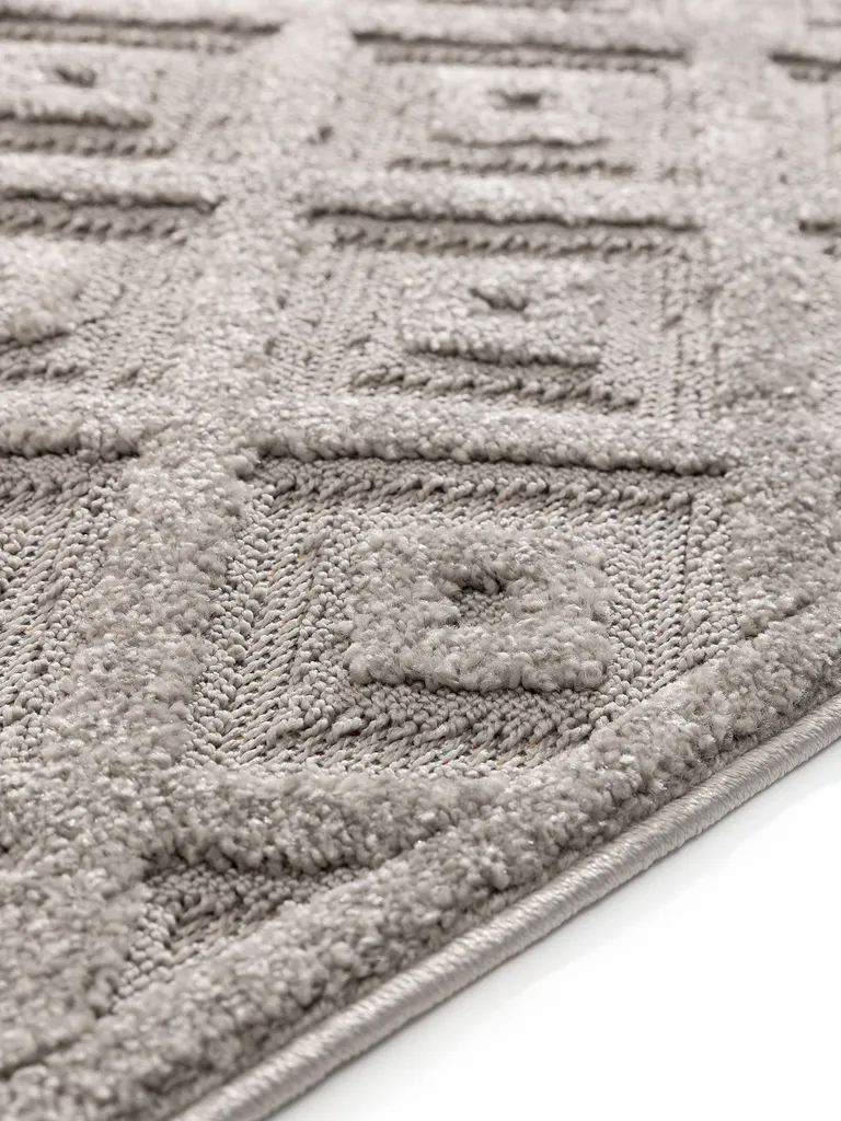 Tapis Lecce Interiyou Gris Clair 120x170 - Texture Douce et Résistante - 4