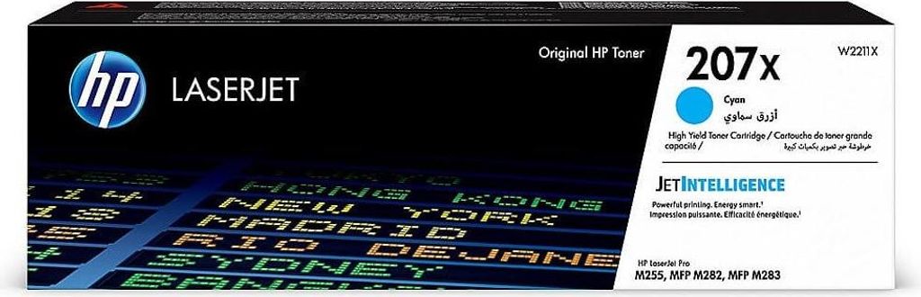 HP Toner W2211X 207X Cyan Produktbild 