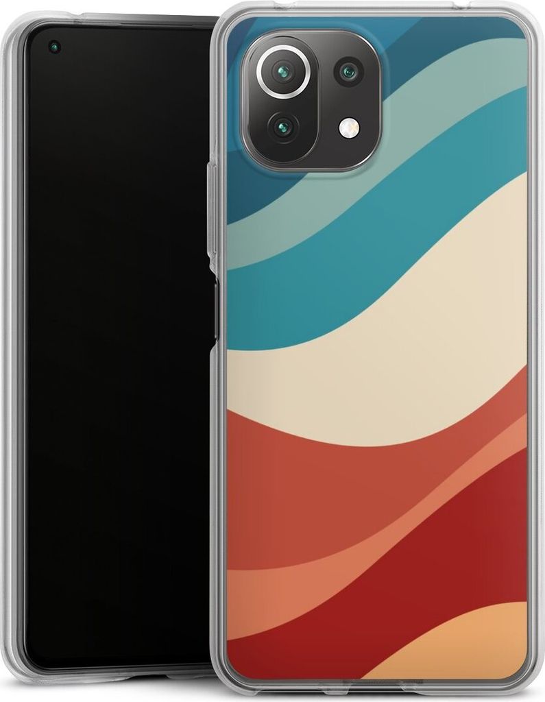 DeinDesign Handyhülle für Xiaomi Mi 11 Lite 5G Silikon Hülle Case Smartphone Schutzhülle Farbe Farbverlauf Welle