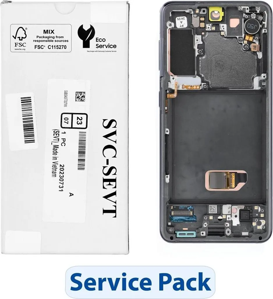 Écran de Rechange Samsung S21 5G G991B Gris Réparation Écran LCD Cassé
