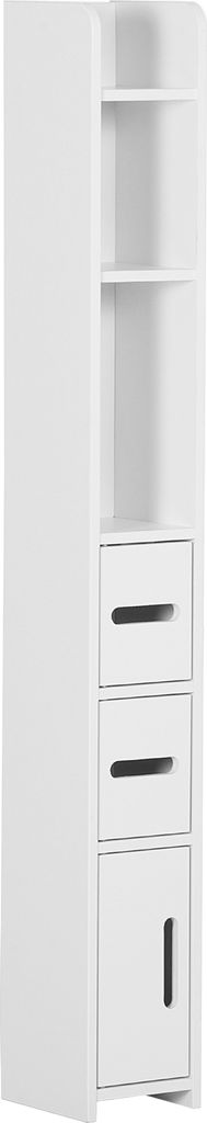 Kleankin Hoher Badezimmerschrank mit 3 Türen und 3 offenen Regalen, Badezimmer-Hilfssäule für Wohnzimmer, Toilette, Schlafzimmer, moderner Stil,...
