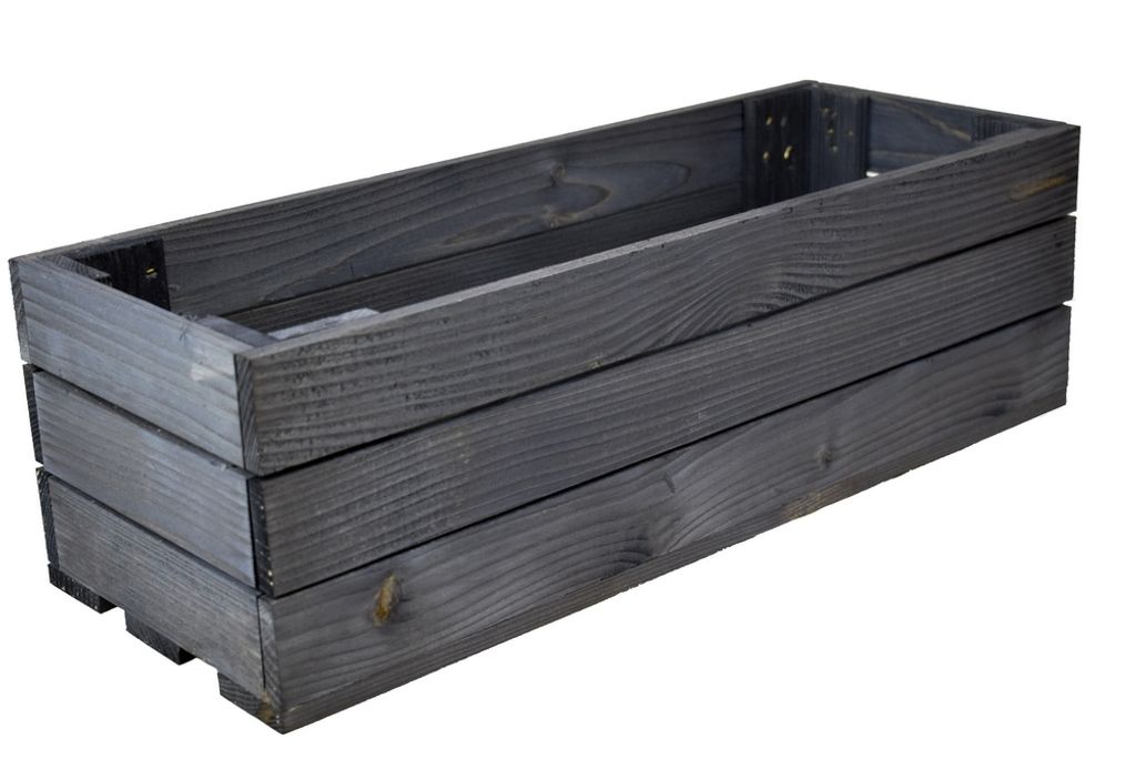 Blumenkasten aus Holz anthrazit 40 cm Produktbild 