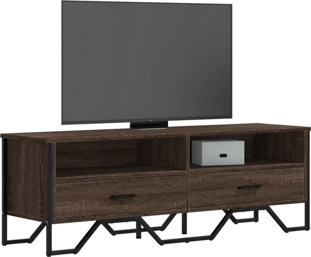 Mobile TV Gaming Rovere Marrone 122cm - Supporto Console e Media - 2