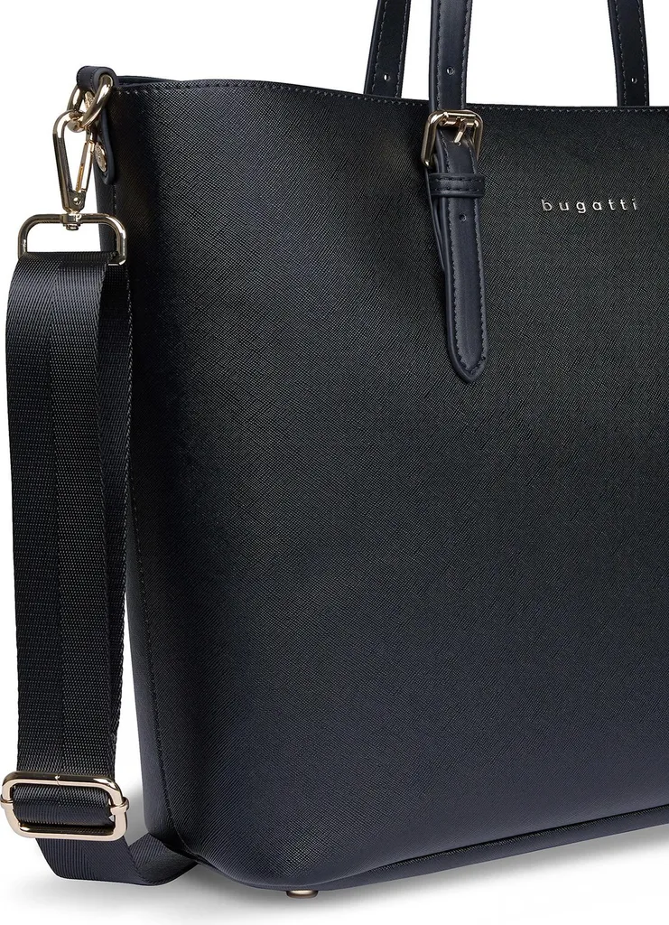 Fini les sacs rayés avec le cabas bugatti Ella Saffiano Noir robuste - 6
