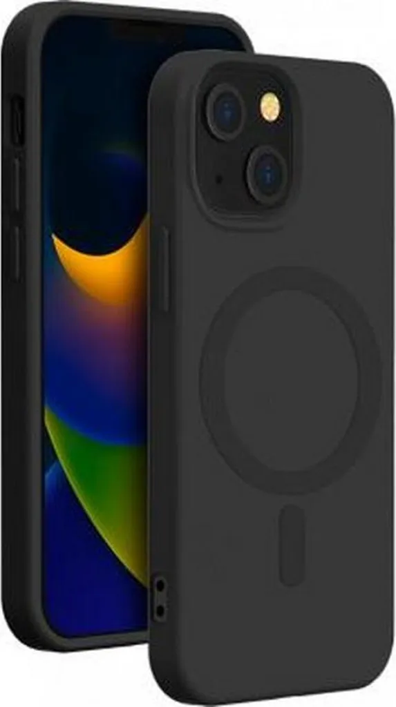 Cover MagSafe iPhone 15 Plus Bigben Nera Soft Touch - Protezione Top