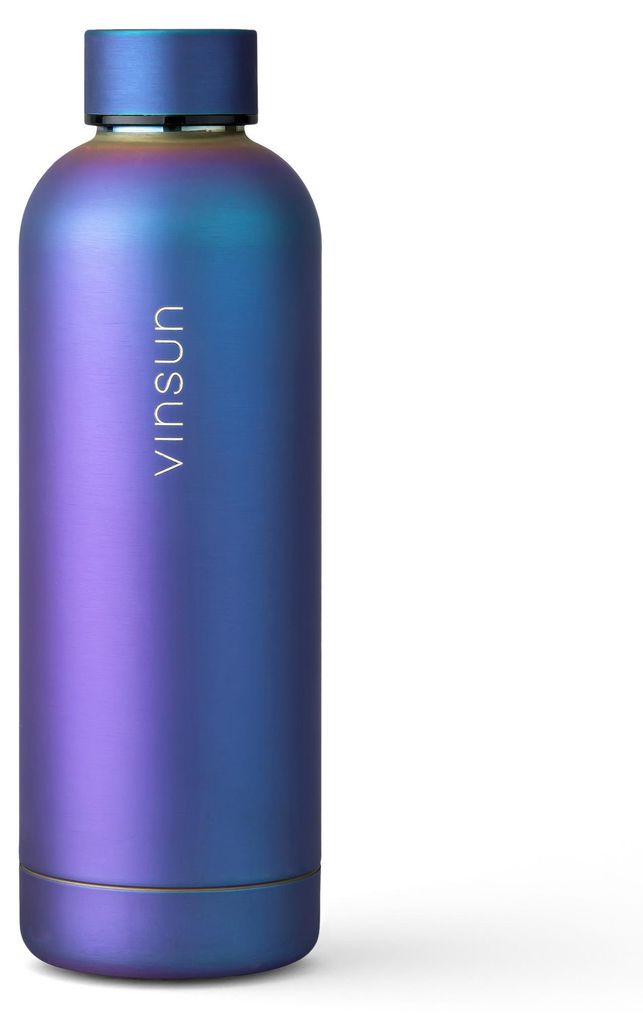 Trinkflasche Edelstahl 500ml Thermoflasche isoliert Sport Produktbild  KI-generiertes Bild