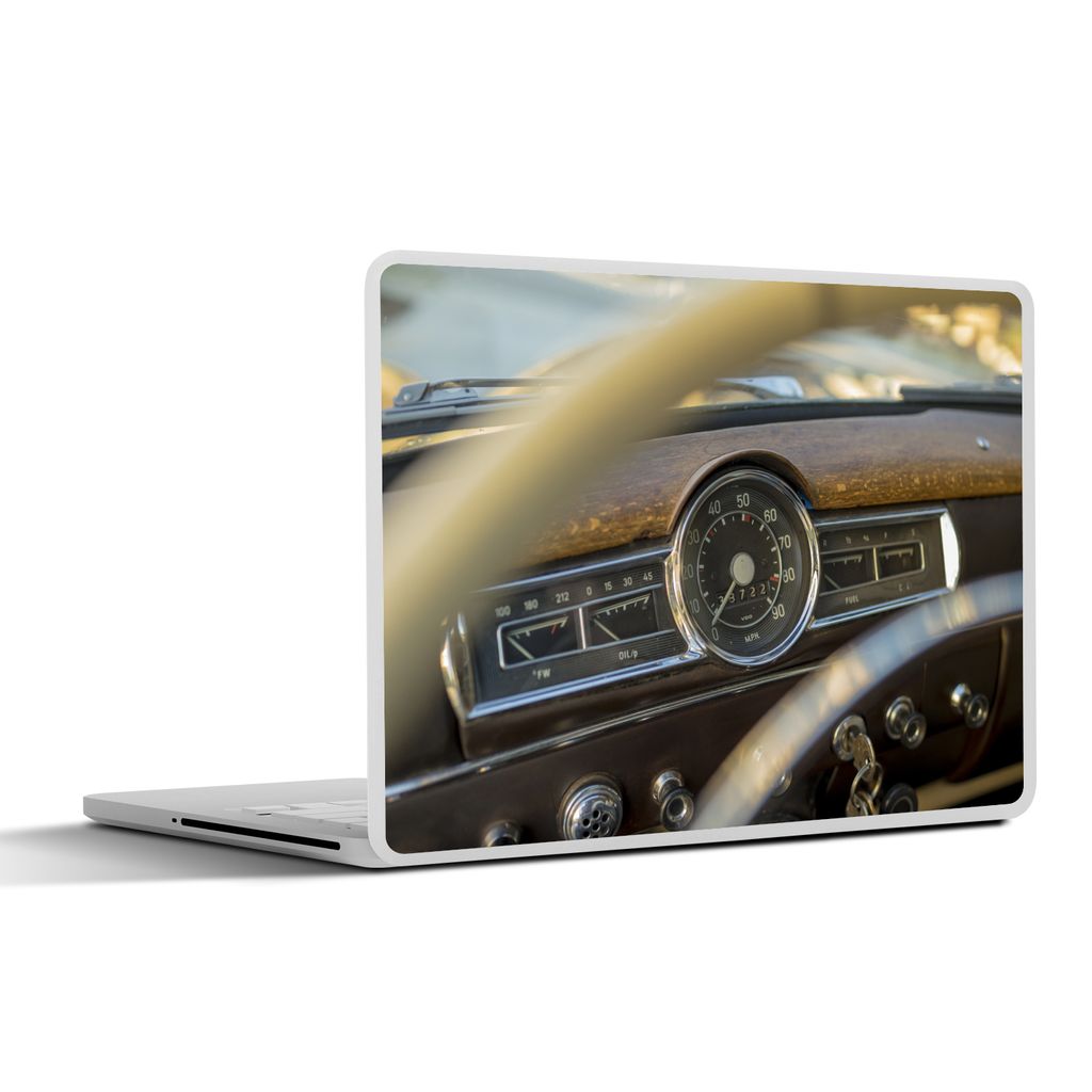 MuchoWow Laptop Aufkleber Sticker Cover Auto - Lenkrad - Armaturenbrett 32.5x23.5 cm - Sticker für Laptop - Selbstklebend