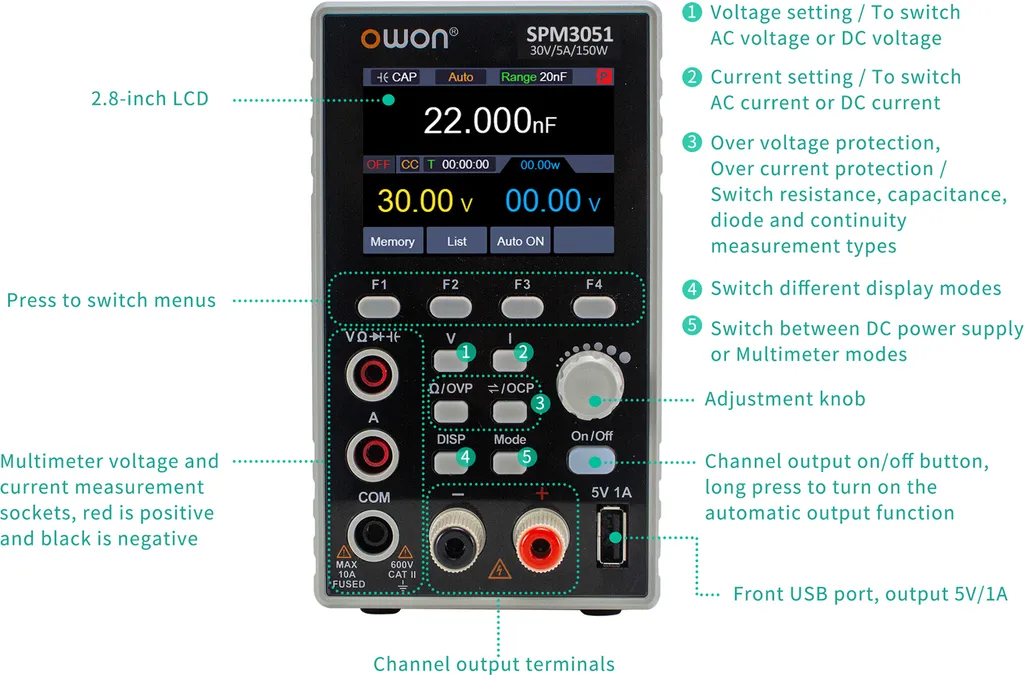 Alimentation programmable de laboratoire pour réparation électronique - 4