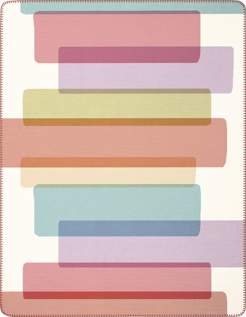 Biederlack Wohndecke mit Zierstich Floating Forms Größe 150 x 200