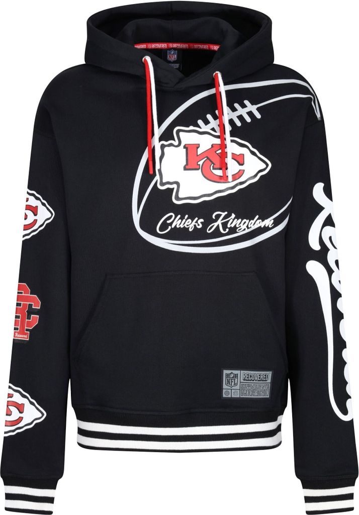 Recovered Hooded Sweatshirt - NFL - Kansas City Chiefs  'Chiefs Kingdom ' Black 3XL