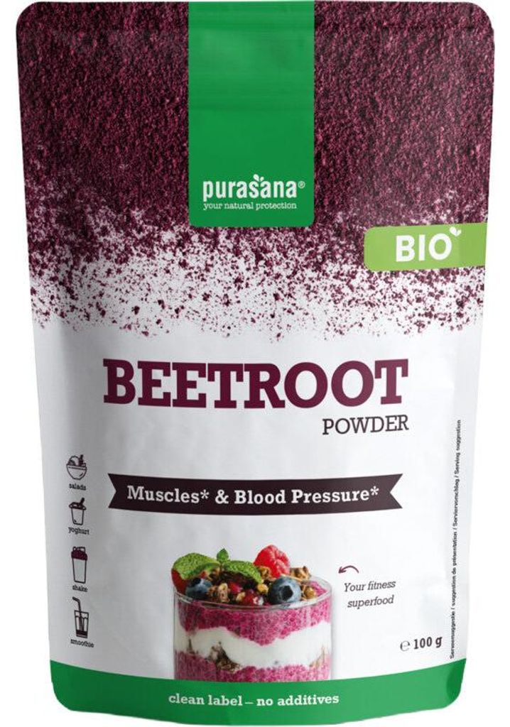 Purasana Rote-Bete-Saft Pulver 100g – Veganes Superfood für Smoothies & Shakes