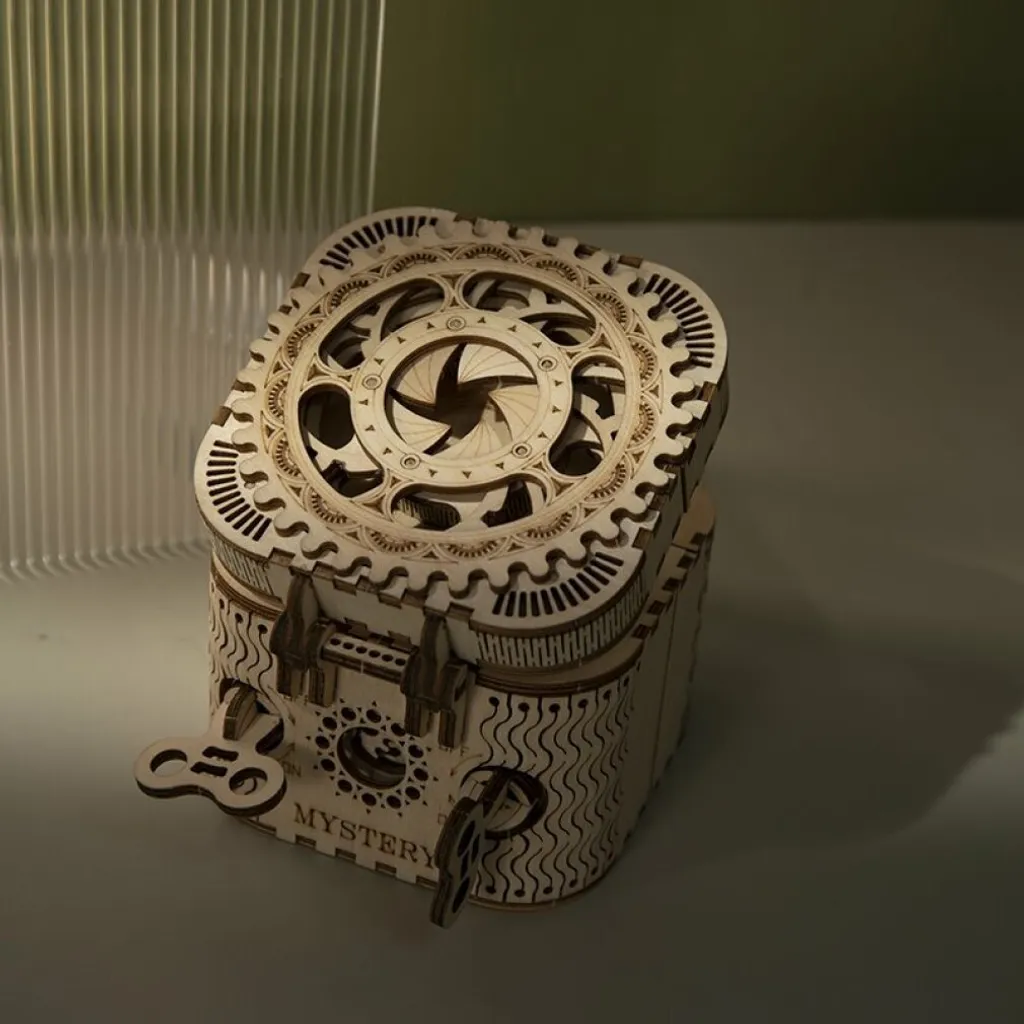 Maquette Bois Puzzles 3D Boîte aux trésors - ROKR - sans Colle - Projet Maquette Bois Puzzles 3D Boîte aux trésors - ROKR - sans Colle - Projet