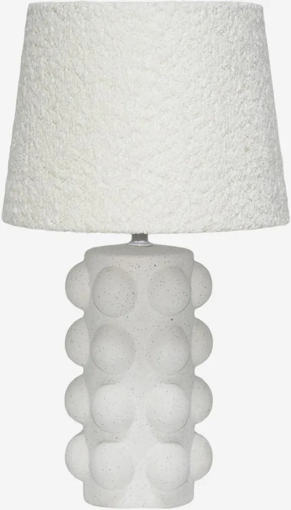 Lampada Bianca da Tavolo 45cm Vetroceramica - Soluzione Arredo