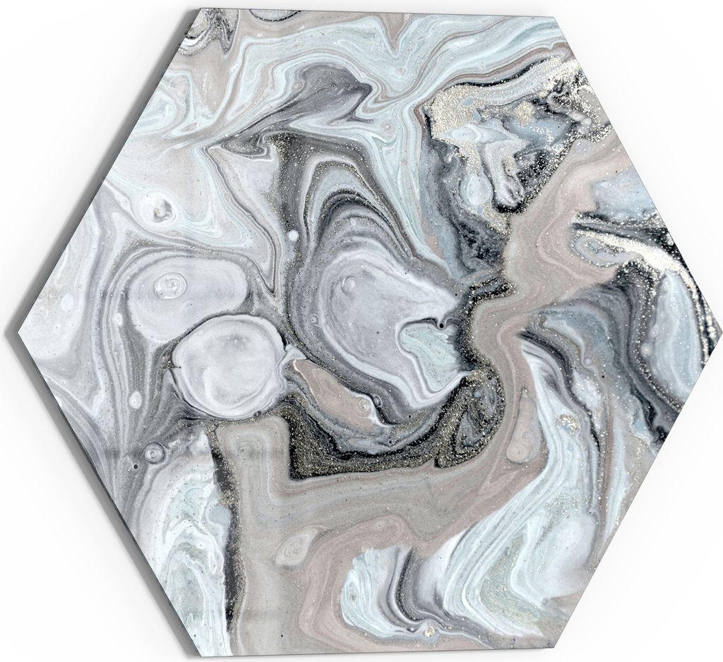 DEQORI Glasbild Echtglas 55x48 cm 'Organische Eleganz' Wandbild Bild modern Deko