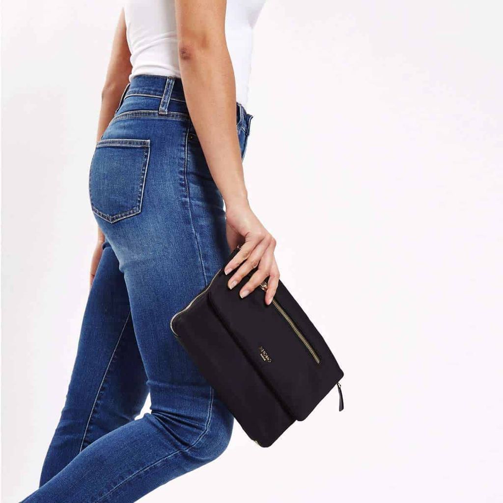 Knomo Mayfair Elektronista Clutch Nylon Hand-Tasche für Tablet iPad bis 10 Zoll