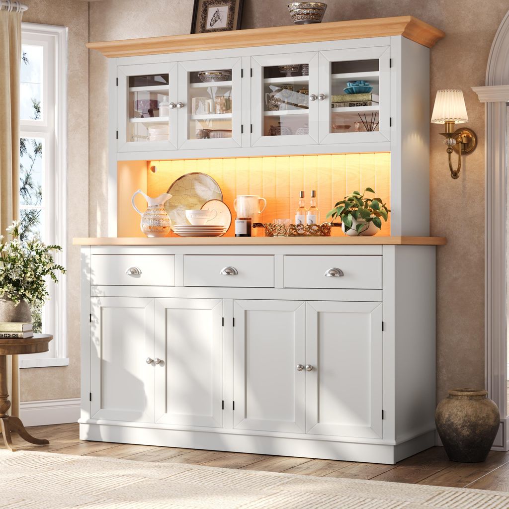 Armadio moderno alto con illuminazione RGB a LED, porta in Immagine del prodotto 