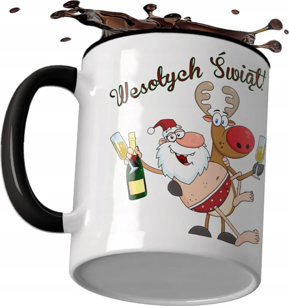 Tazza Natale Renna e Babbo Natale - Regalo Divertente per Colleghi e Amici