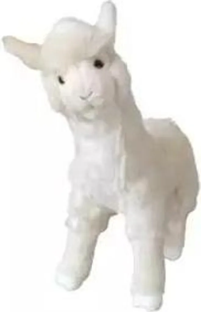 Peluche Alpaga Blanc 28cm - Douceur Premium et Finition Artisanale