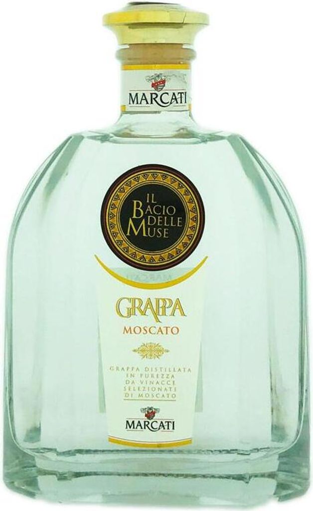 Marcati Grappa Moscato Decanter - Il Bacio Delle Muse - 700ml 40% Vol.