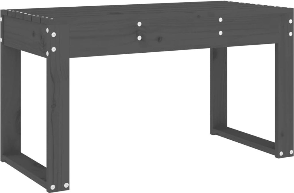 vidaXL Gartenbank Grau 80x38x45 cm Massivholz Kiefer