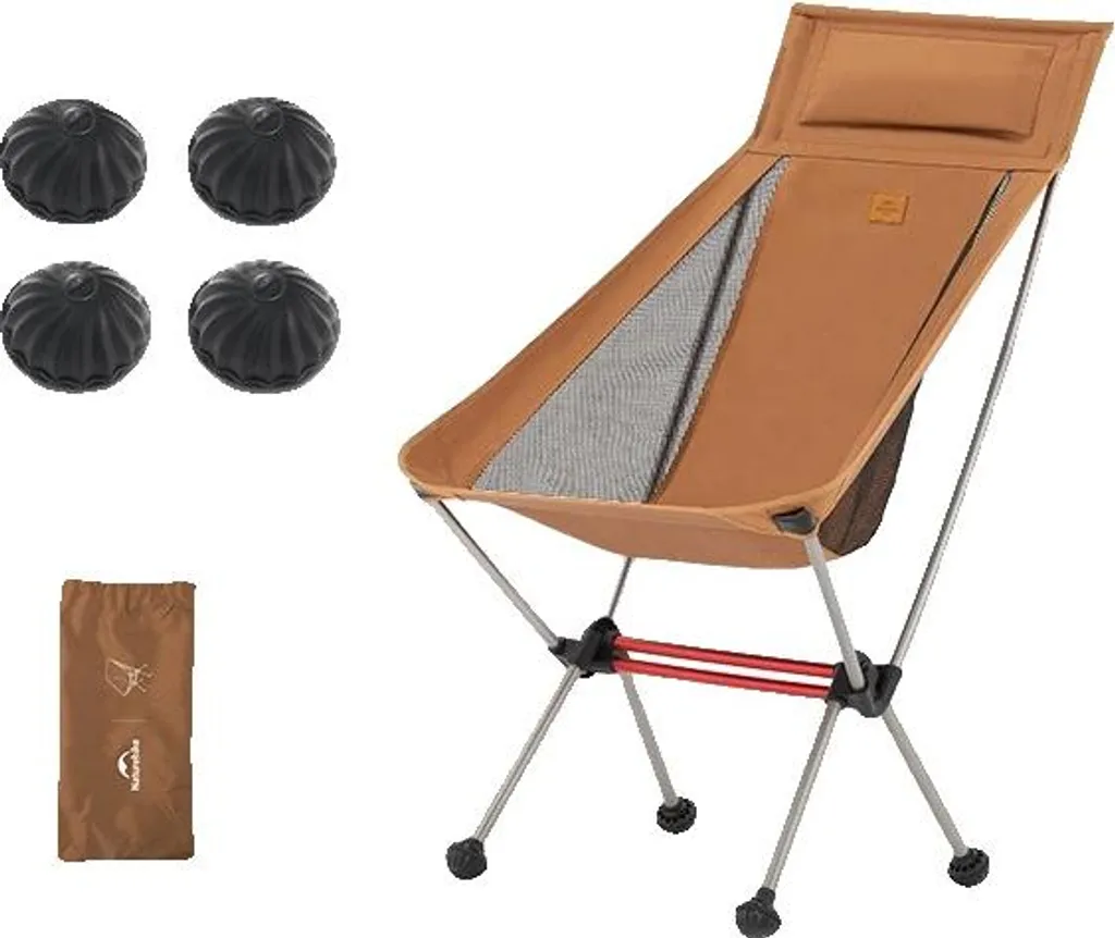 Chaise de plage pliante pour randonnée et vacances - Jaune vif type L02