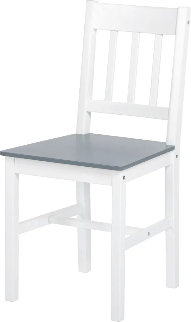 IPOTIUS Ensemble Table à Manger Rectangulaire en Bois et 4 Chaises Grises - 3