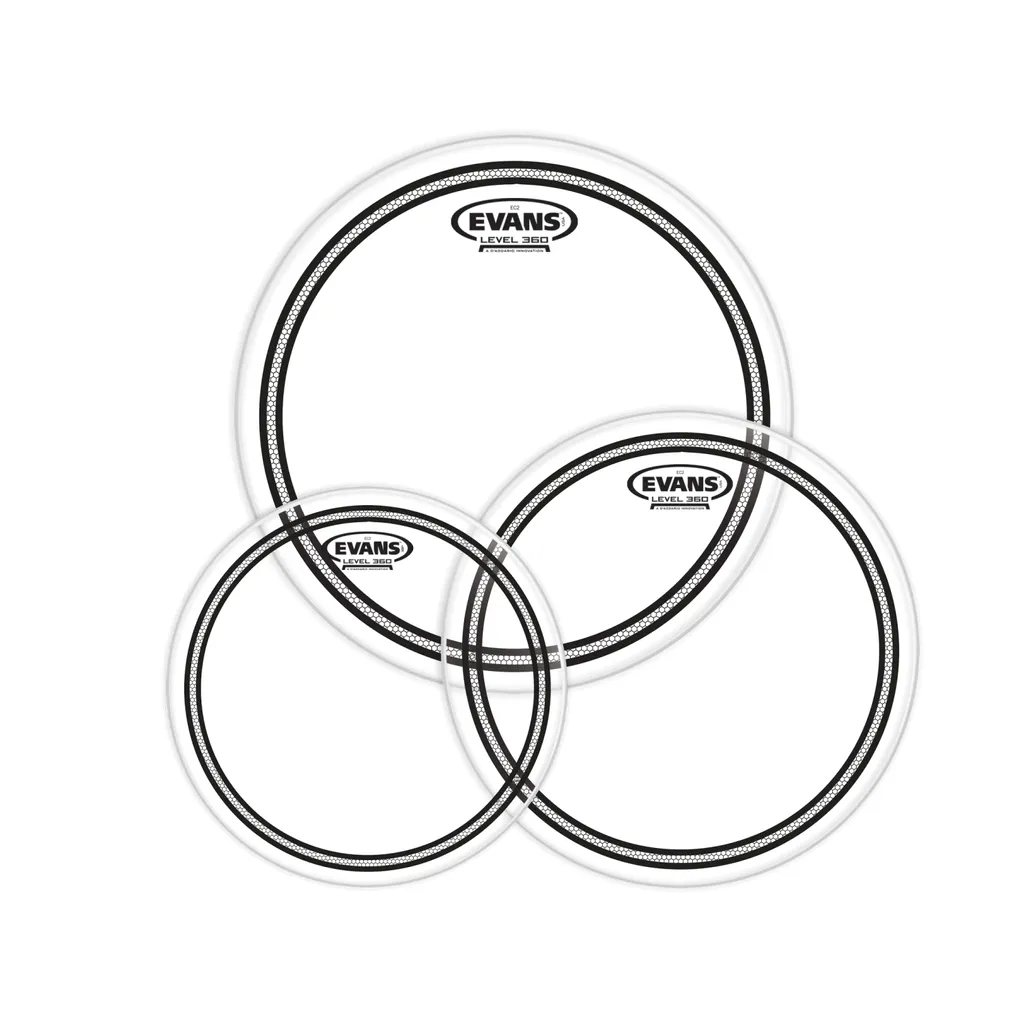 Pack de Peaux de Batterie Evans EC2S Clear Fusion 10/12/14 Pouces