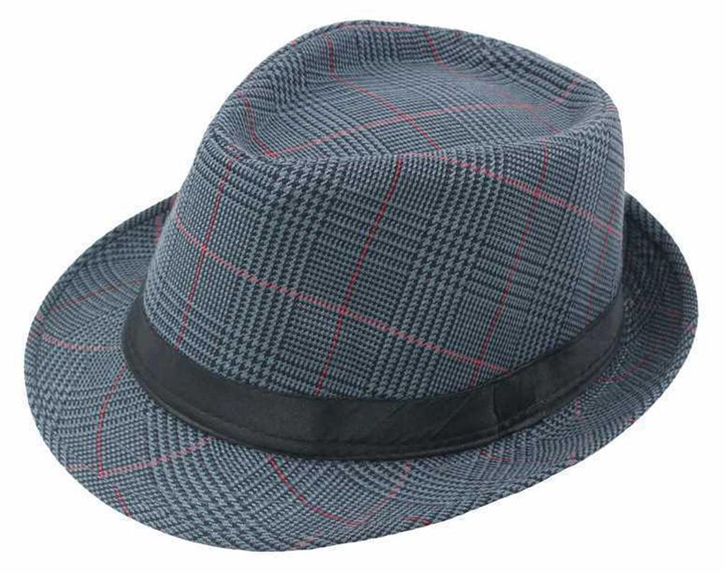 Herrenhut im Vintage-Retro-Stil, leicht, tragbar, waschbar, englisch, stilvoll, klassisch kariert, Sonnenschutz, UV-Schutz, ideal für den Alltag