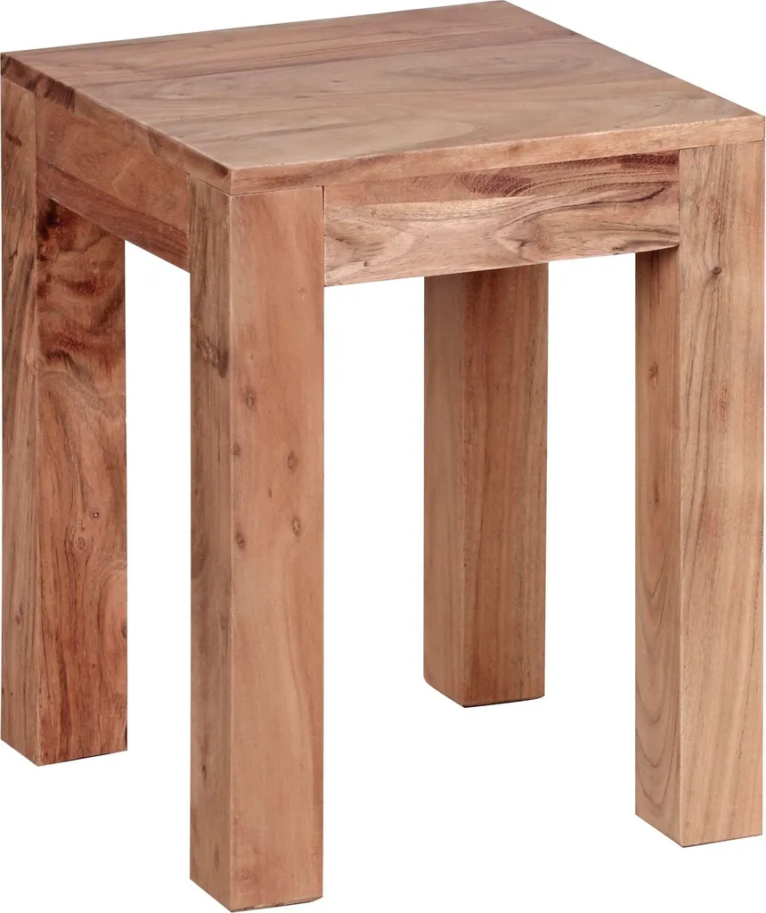 Bout de Canapé en Acacia Massif : Petite Table d'Appoint Style Nature - 10