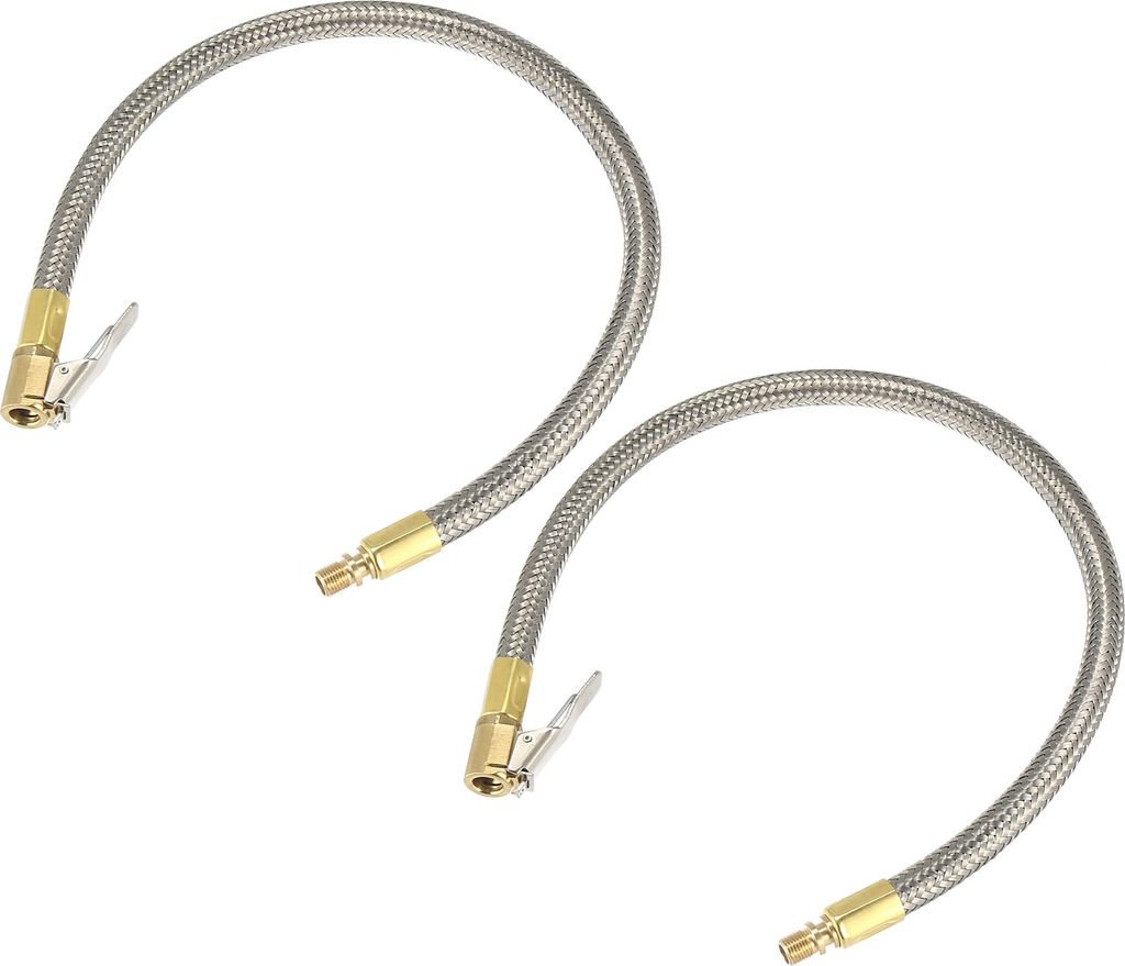 2 Stück Autoreifen Luftpumpe Schlauch Adapter Verlängerung Schnellkupplung 40cm