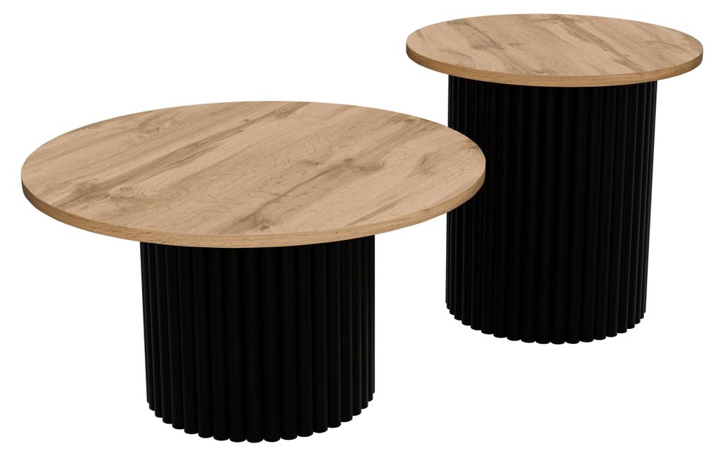 Couchtisch LOMELO 2in1 Schwarz/Wotan Produktbild 