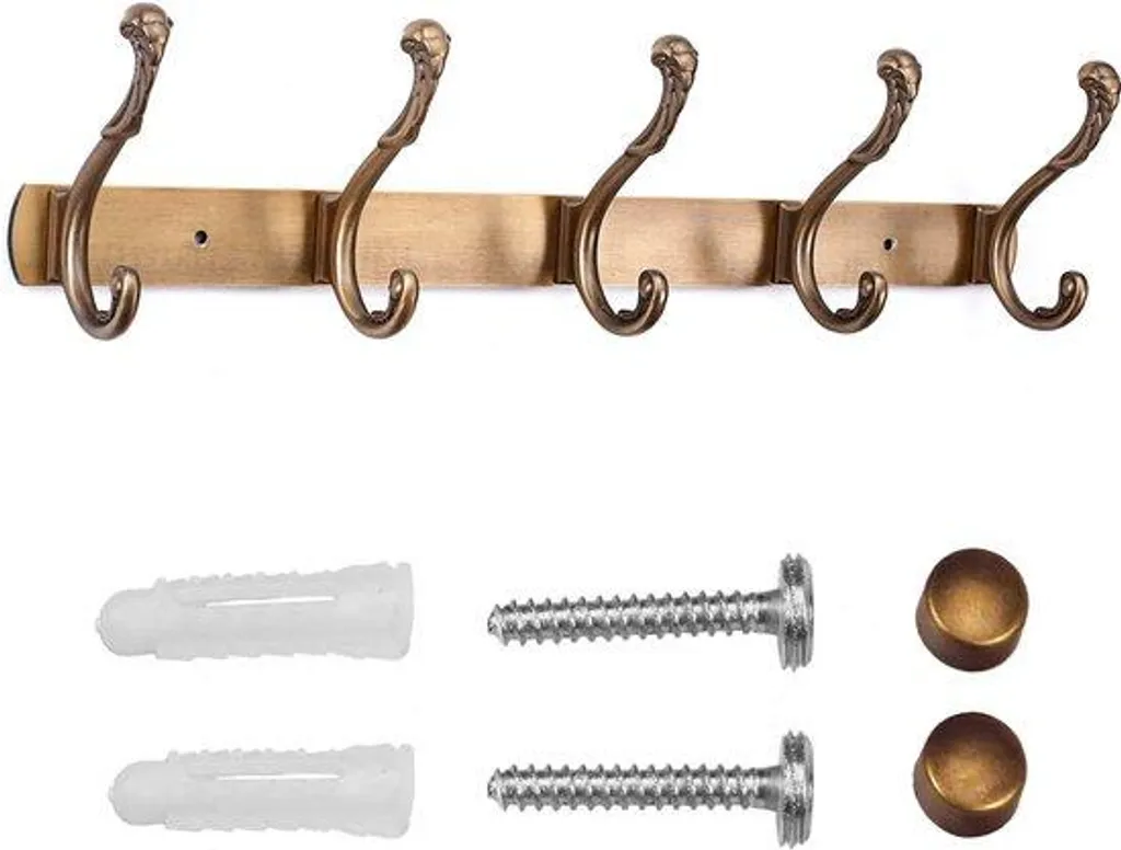 Porte-manteaux de luxe avec 8 crochets arrondis et base stable en fonte