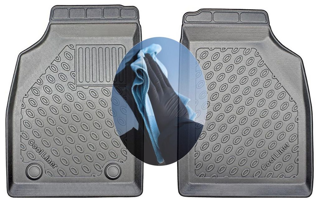 Z511728 TPE-Gummifußmatten kompatibel mit Microcar Due 6 Initial Schrägheck Hatchback 3-türer 2020-