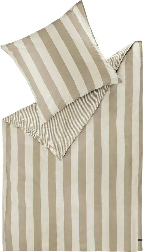 Biancheria Letto Beige 155x220 SCHÖNER WOHNEN Pannello-B | Satin Mako