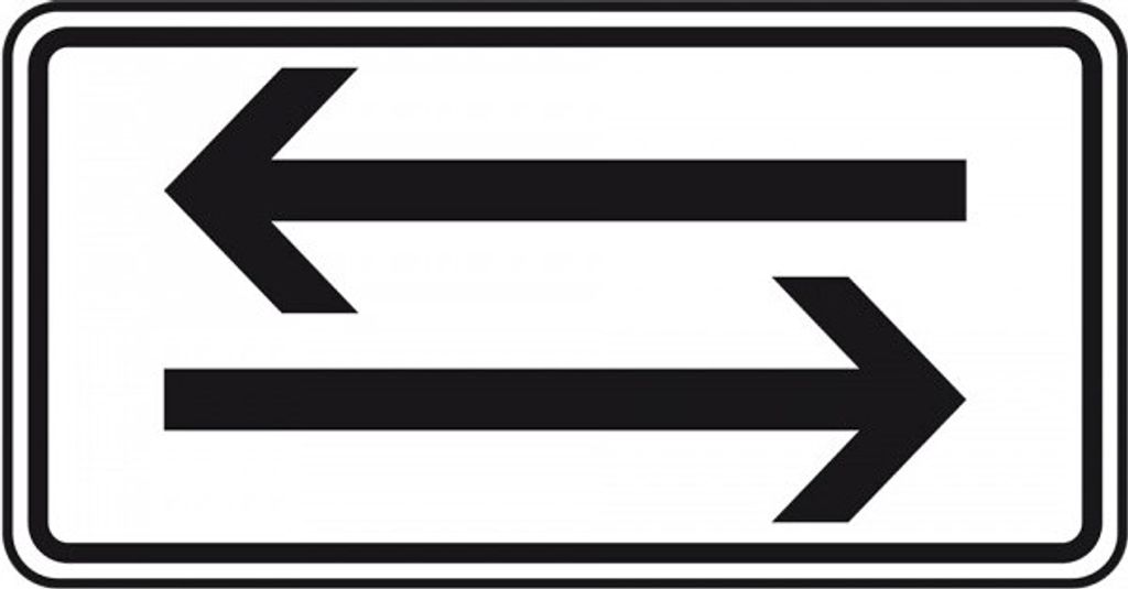 Schild I Schild Pfeil links- und rechtsweisend, Aluminium Typ 0, reflektieren...