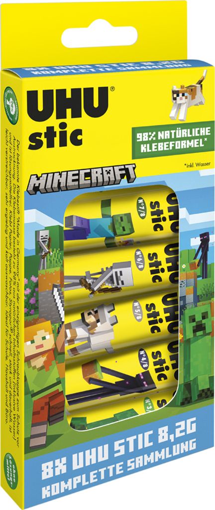 UHU Klebestift stic MINECRAFT Collection Box mit 8x 8,2 g