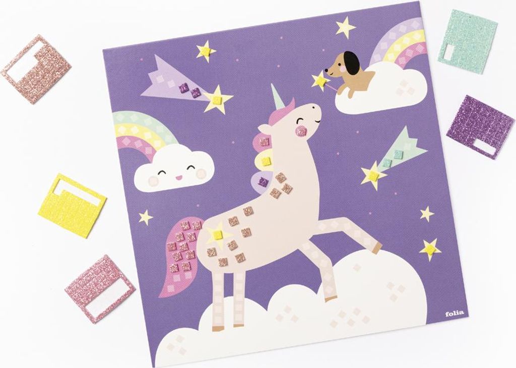folia Moosgummi-Mosaik "UNICORN" 301 Teile