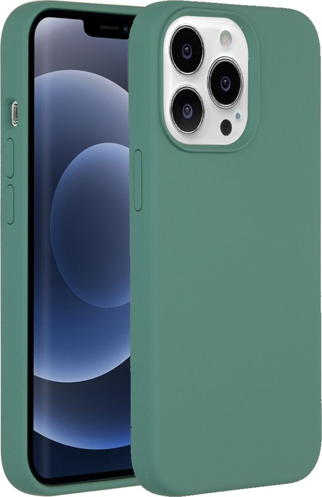 Accezz Liquid Silikoncase iPhone 13 Pro - Dunkelgrün