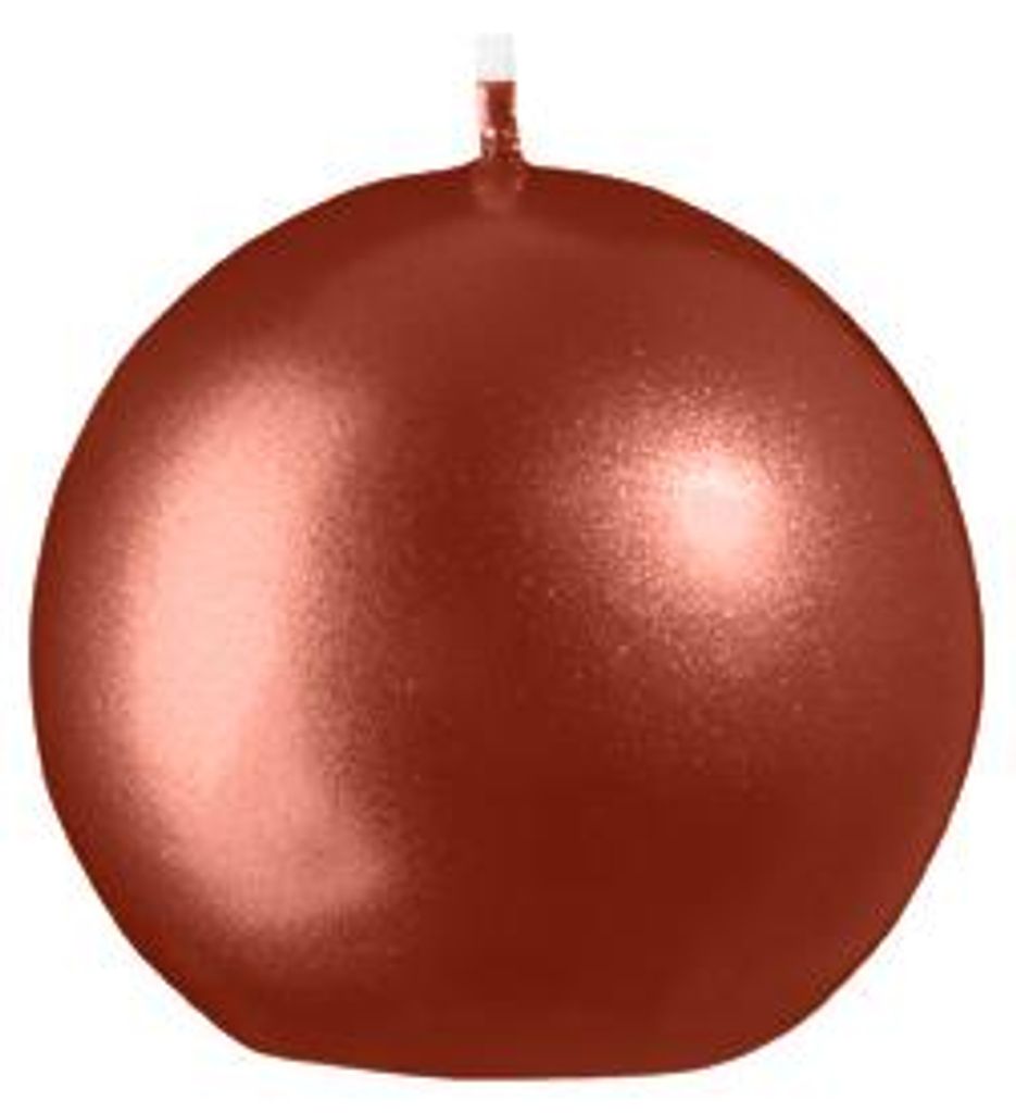 Kugelkerzen Metallic-Lack Matt Kupfer Copper Ø 6 cm, 12 Stück