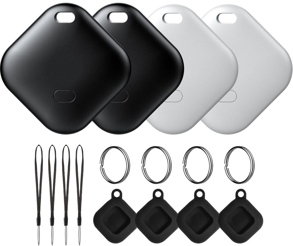 AirTag Schlüsselfinder, Smart Tag Kompatibel mit Apple Wo ist? APP (Nur iOS), Koffer Tracker für Gepäck/Taschen/Key, Batterielebensdauer EIN Jahr