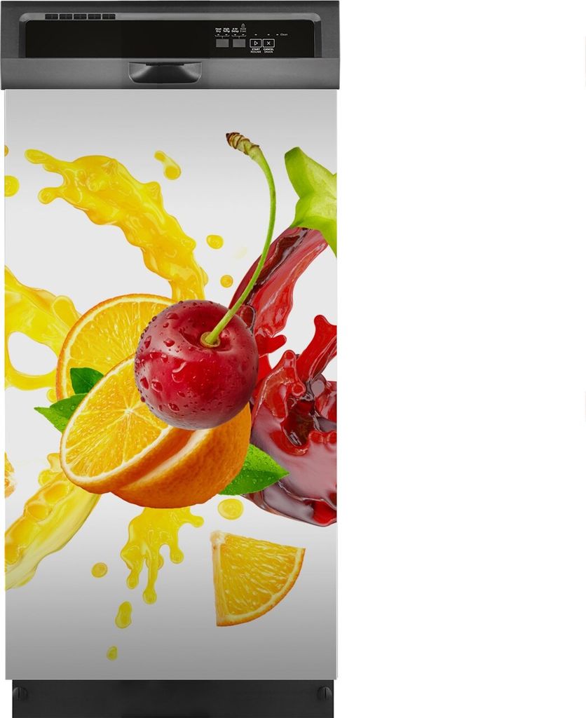 Aufkleber sticker 45x80 cm Dekorative folie Spülmaschine - Splash Früchte Spritz