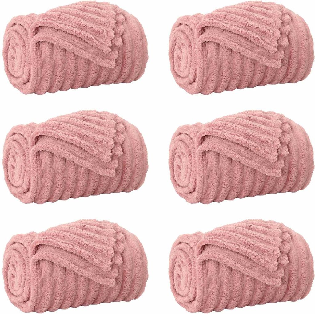 vidaXL Wohndecken 6 pcs Rosa 270 x 240 cm Fleece