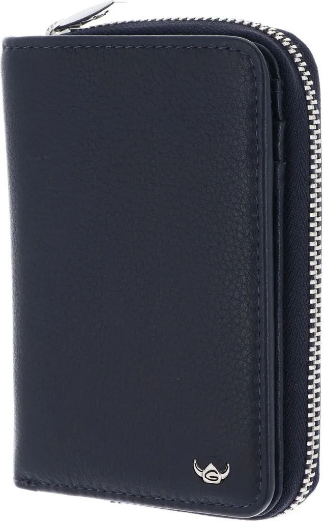 Golden Head Capri Portafoglio Blu RFID Protect - Vera Pelle di Vacchetta