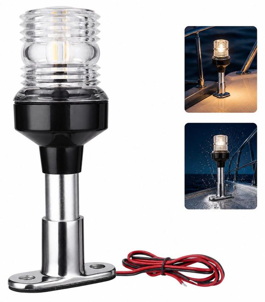 Bootsankerlicht LED 3NM 6 Zoll – 360° Rundum, IP66, 12-24V Produktbild 