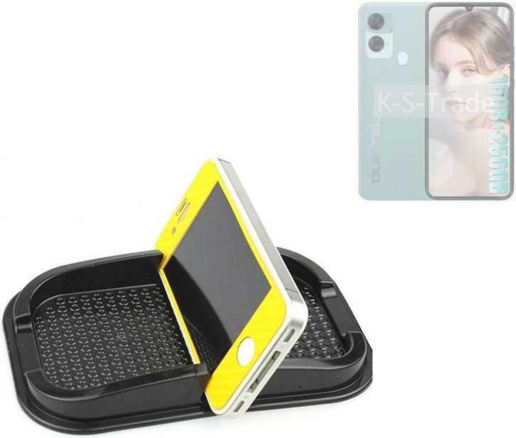 K-S-Trade Auto Anti Rutsch Matte Smartphone-Halter kompatibel mit Oukitel C33 Haft Pad Armaturenbrett Handy-Halterung Silikon