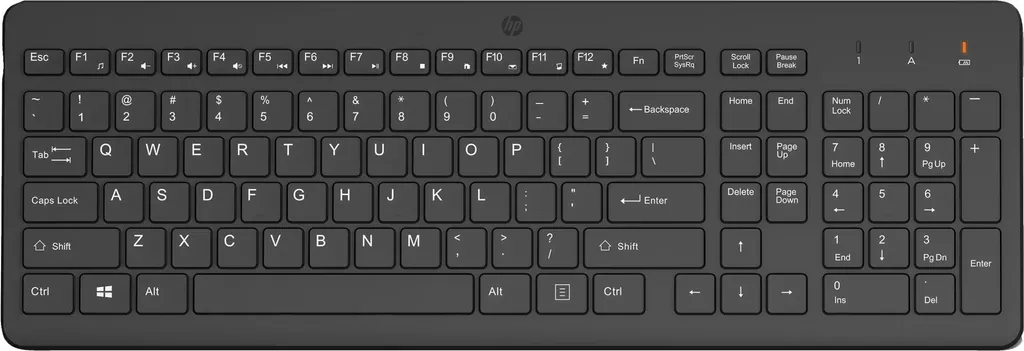 Clavier mécanique sans fil HP 225 format AZERTY complet avec pavé num